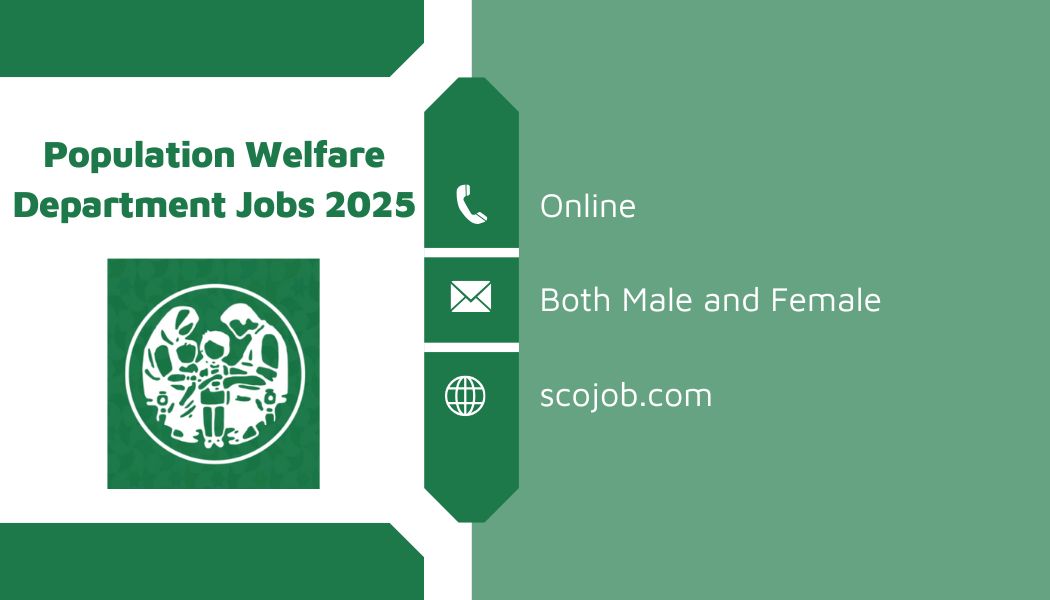 Population Welfare Department Jobs 2025